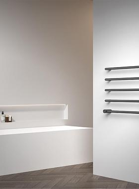 浴生间免卫打孔智能加热电UXE热室毛巾架家用不锈烘钢干架浴巾架