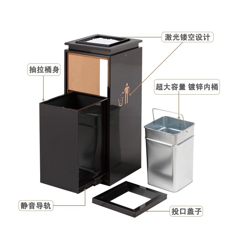 方锈形座地HZ-B147商用圾桶带烟灰缸不钢垃垃圾桶垃户外不锈钢二