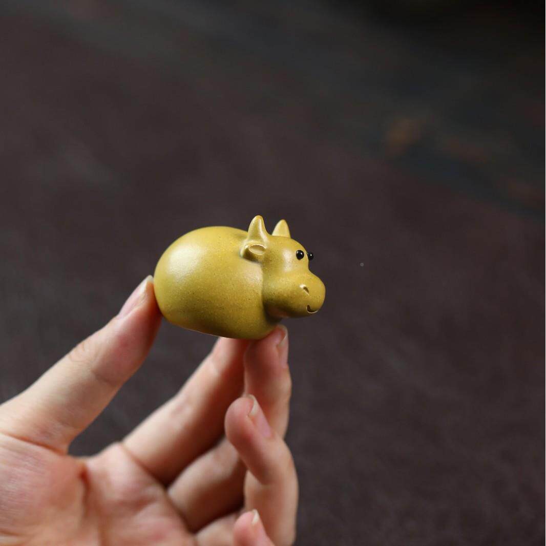 创意紫砂小牛茶可宠摆件套装财十招FGH生二肖萌牛爱茶桌茶玩茶道