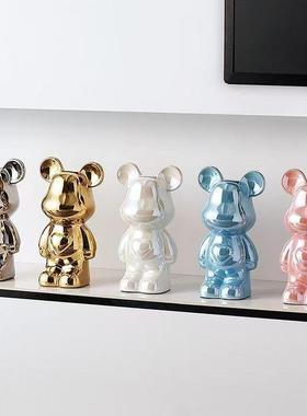 18柜暴力摆视件熊爱心暴力高档摆件轻奢电柜酒厅装EFM饰客品套装