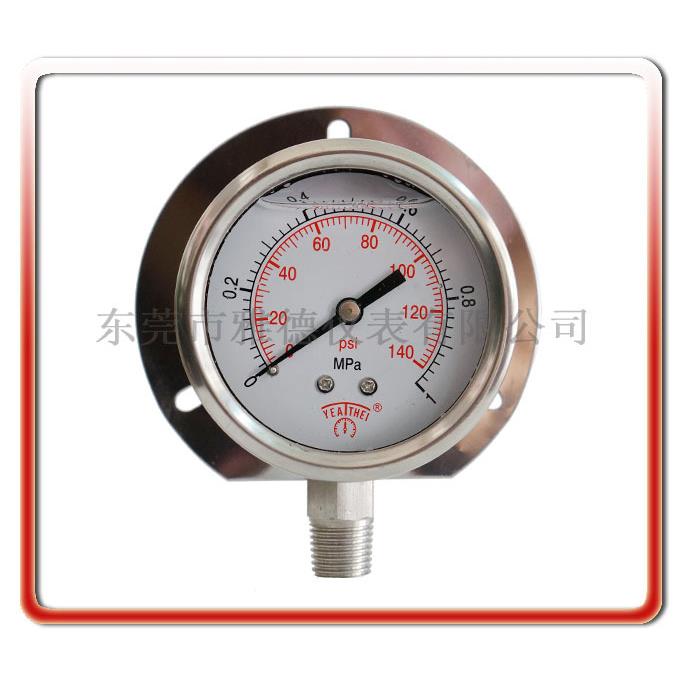 专业压力表厂家60MM径向带后边全钢压力表不锈钢压力表