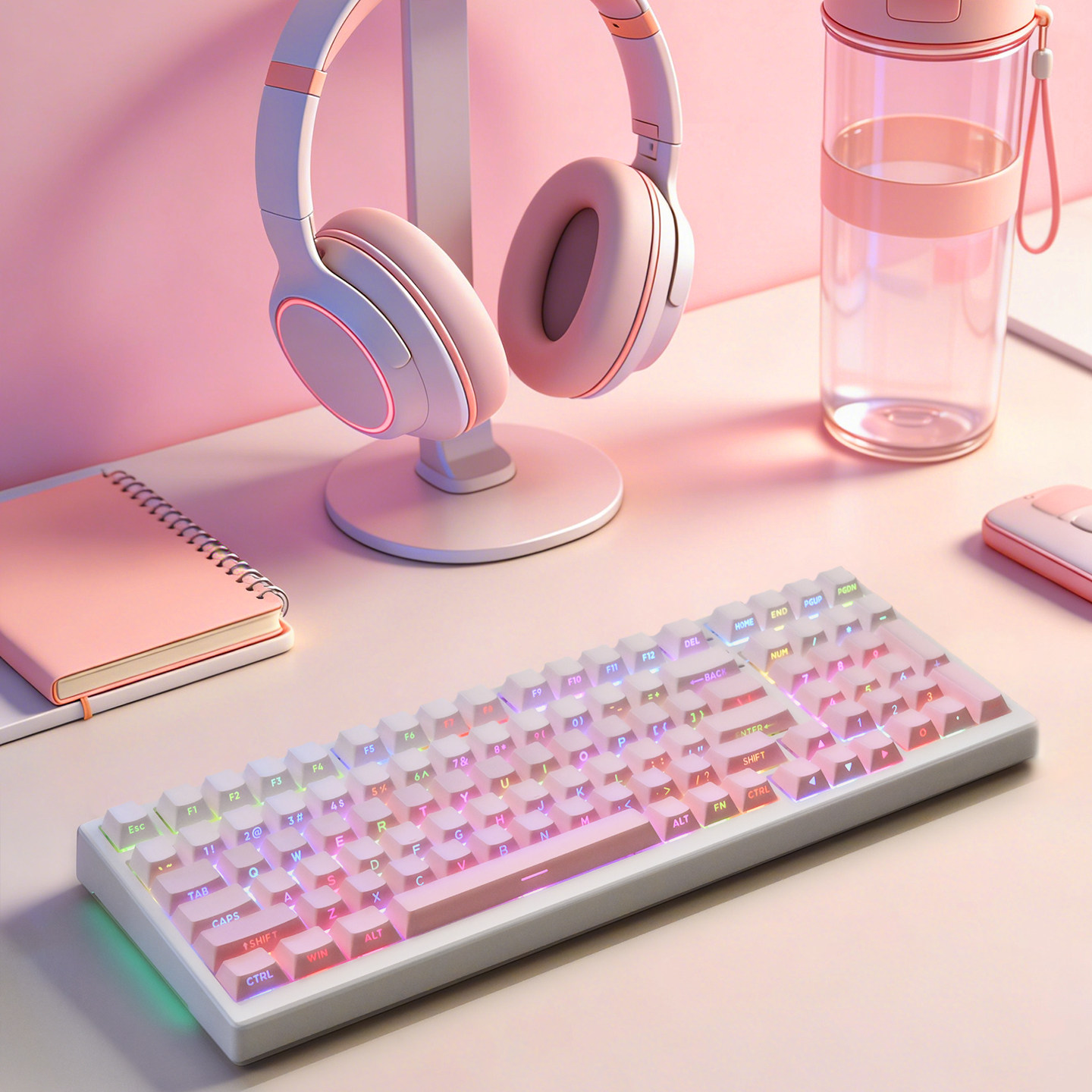 NDIY机械键盘KY98无线蓝牙有线办公专用女生高颜值静音打字手感好,电脑硬件/显示器/电脑周边,键盘,淘宝优惠券,粉丝福利购,淘宝优惠卷