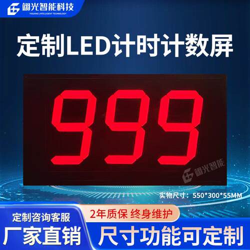 定制多功能自动计数计时LED数字计数器485电子看板工业室内显示屏