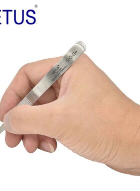 VETUS 00D-SA修表工具精细高精密防酸防磁不锈钢邮票镊子尖头有牙