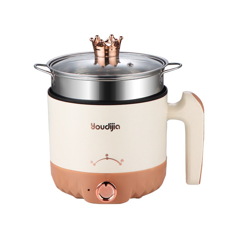多功能电锅学生宿舍锅迷你煲汤泡面锅煎煮两用电煮锅1人2电热锅
