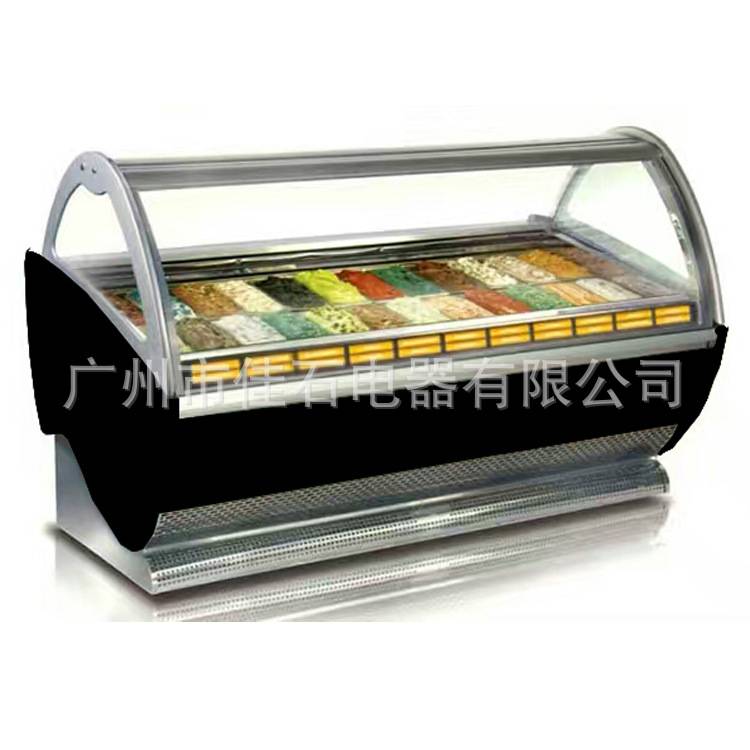 厂家供应 24盘雪糕展示柜 gelato showcase 110V 硬冰淇淋展示柜