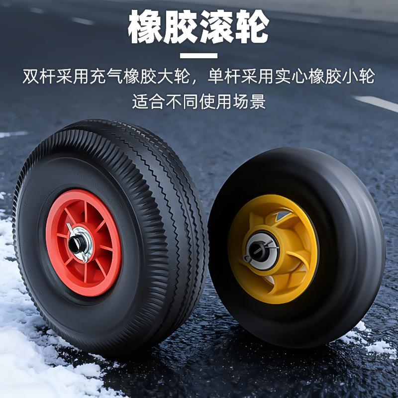 铲雪工具带轮雪板加锰长破缩冰IOW带刃推雪车推粮食铲可伸推推雪
