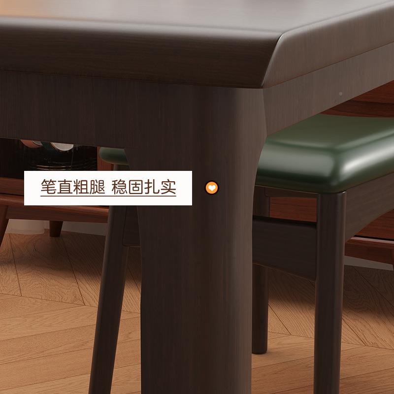 用全木餐桌方桌家小户正型饭桌方DET实形客厅现代简约桌椅组合吃
