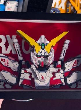 高达元祖R装X-饰78纸艺立体画手工客卧室画艺术画纪JVY念厅潮玩