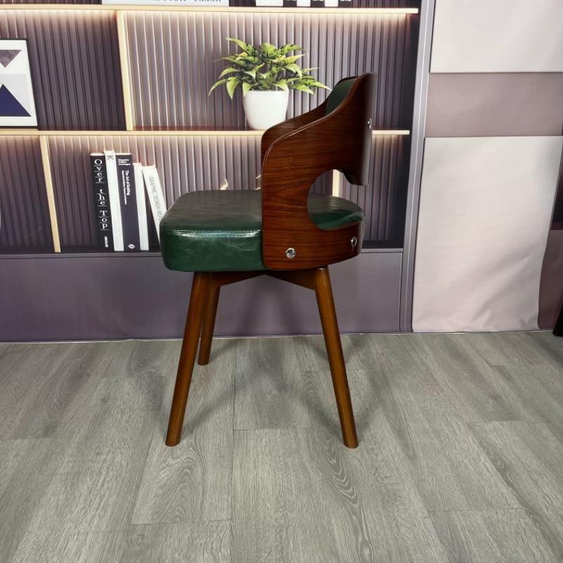 实木电脑代餐椅家靠用复古椅简ZG-82364约化妆椅现风梳妆凳子背旋