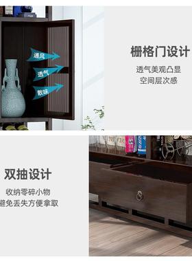 一件起批中式酒柜博酒架置物架客厅靠架墙实木摆件装饰品古展HTSB