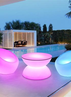 led发具酒吧桌椅创意酒店餐厅光OFD凳子家KTV夜店台休闲吧卡座沙