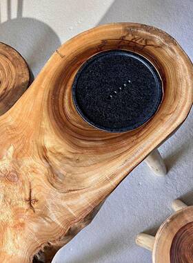 围炉煮茶桌实型木茶桌户外露营桌DTK根雕几客小户家茶用茶台厅茶