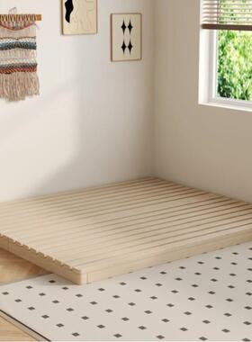 无床排头背板床板实木防潮骨架铺矮板AL100804榻榻架米床子民宿家