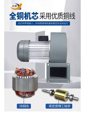 DF离心风机220温V多翼式引风机静音耐高风机业风机小型SNL38工0鼓