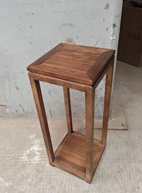 中式落地新式客厅阳台置物架盆JYQ景盆木架实花架实木工厂直花销