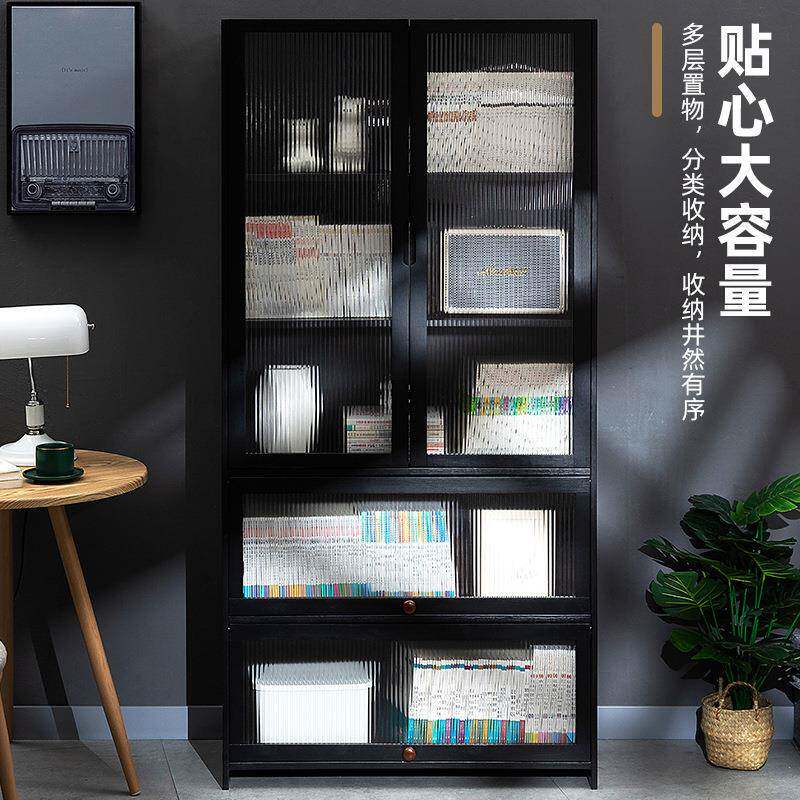 落地书柜置物带柜DPN门物柜简一体展储示柜多层客架厅柜子易书架