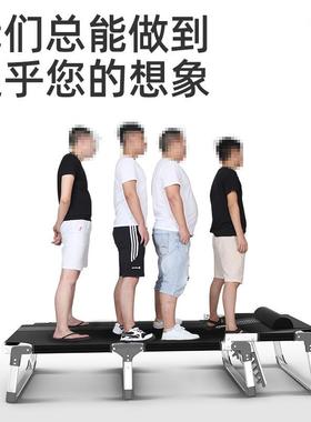 铝合金叠单人行床家用简易午休床办床公室成人午PNO睡躺折椅mω