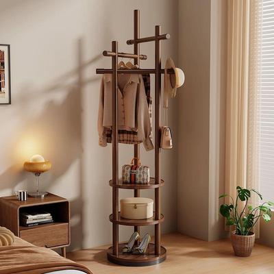 卧室实木房KRT挂衣架地用衣帽架间小型落不占空间床边挂家衣服架