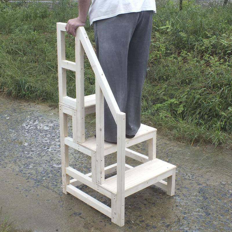 实木梯凳子实木楼梯MAB登高梯3步四梯家用步子梯家用梯子梯子家梯