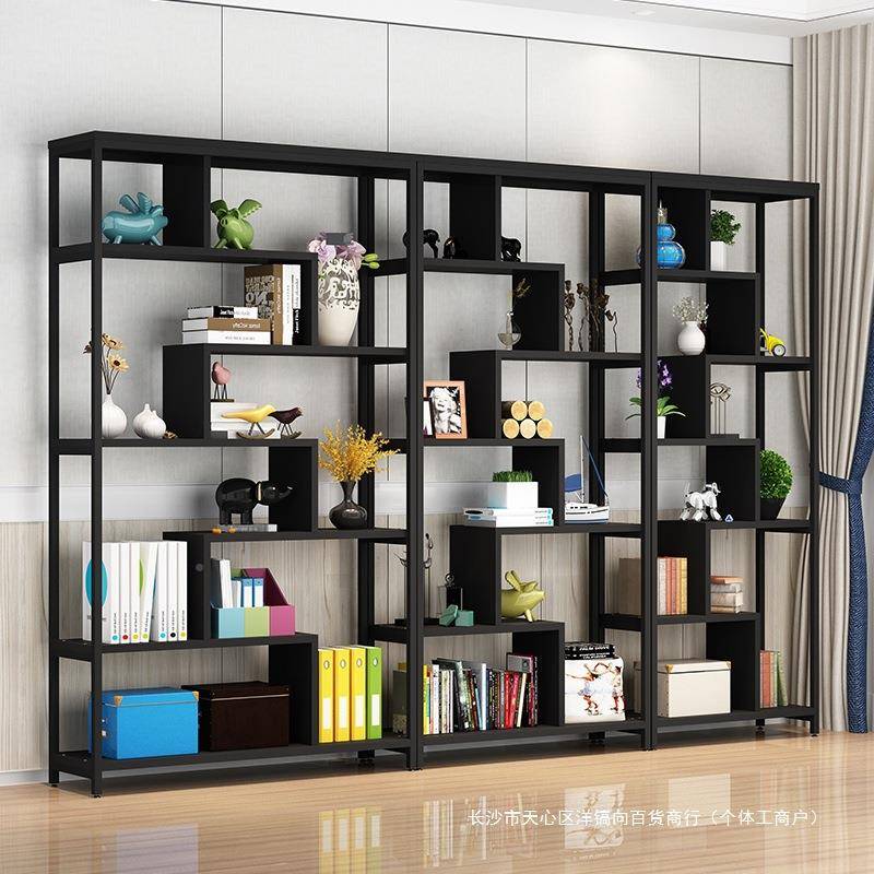 隔断置物架书架书柜展屏风艺办CTD公室客厅铁现代玄装饰柜示架花