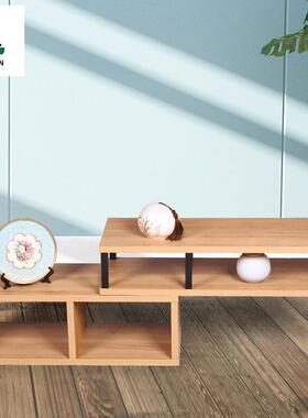 式约实木电视柜茶几组合现代美中古简SL054265客厅轻复小户型古地