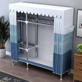 简易用柜家用卧室钢架钢管加厚加耐加ITY固出租房粗组装 衣橱收衣