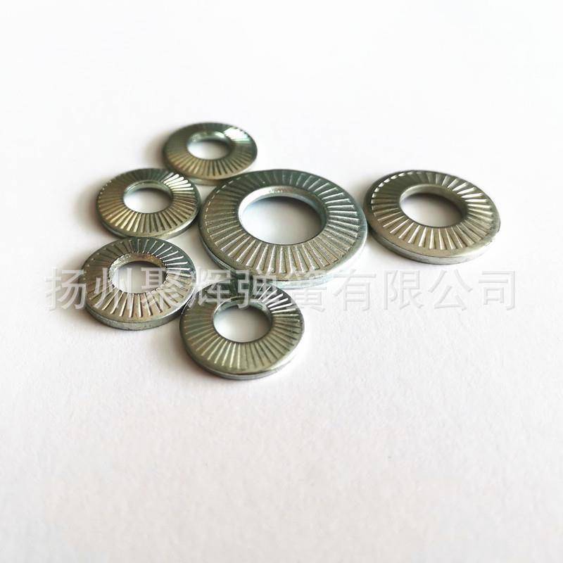 厂家销碟形垫圈直垫带齿垫圈防LUB松片齿形垫圈标准件镀锌