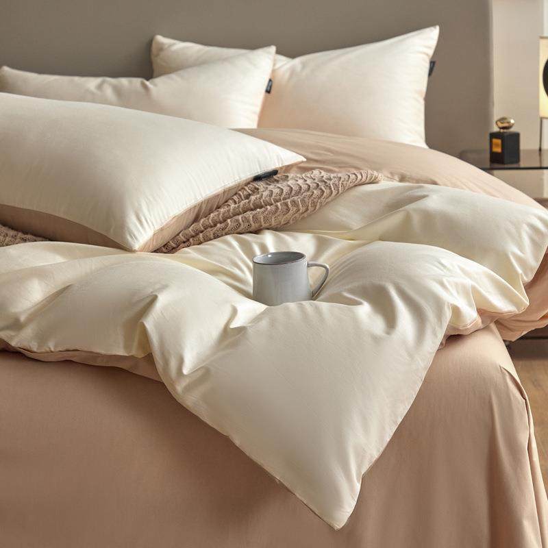 四春季纯棉件套简通约纯色全棉床单被罩南上床EER用品宿舍被套三