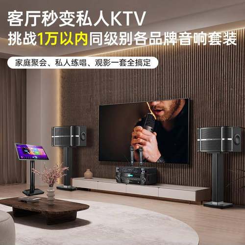 包A9家庭邮ktv音响套装卡拉歌okBXS家k用客厅唱歌点机全套音箱