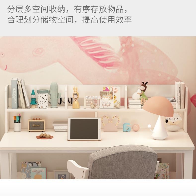 轻奢梳妆台纳书桌简一体卧PEC室代约化妆桌子现收柜一体多功能化