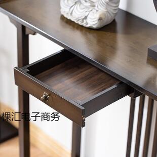 新中式 玄关KH厂家直户桌超窄入门厅玄新关供台桌简约客厅条案端景
