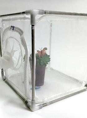户昆虫带饲养笼种植笼套筒加2IRB开门不锈钢管1外0目尼龙网布笼