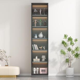 柜展示柜可移书动落一体组合置物酒柜家璃用客厅窄边透JND明玻地