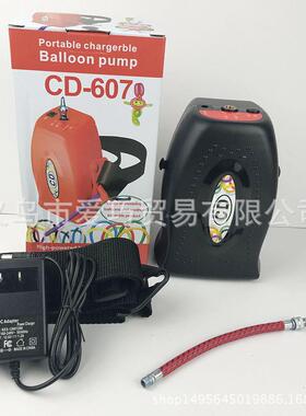CD607携式长条球气球电便动充气泵蓄电小型单孔气泵fdf01630充气