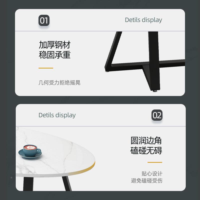 茶圆几小户型客厅家现用轻出奢代租屋F97SHS6H用形茶桌办公室小茶