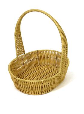 H8010工手水环保藤编收纳篮手提花篮喜糖篮鲜花菜插花篮果篮果蔬