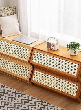 飘窗柜台储柜柜子防晒靠墙一体榻阳榻米杂AMU物物空间利用收纳置
