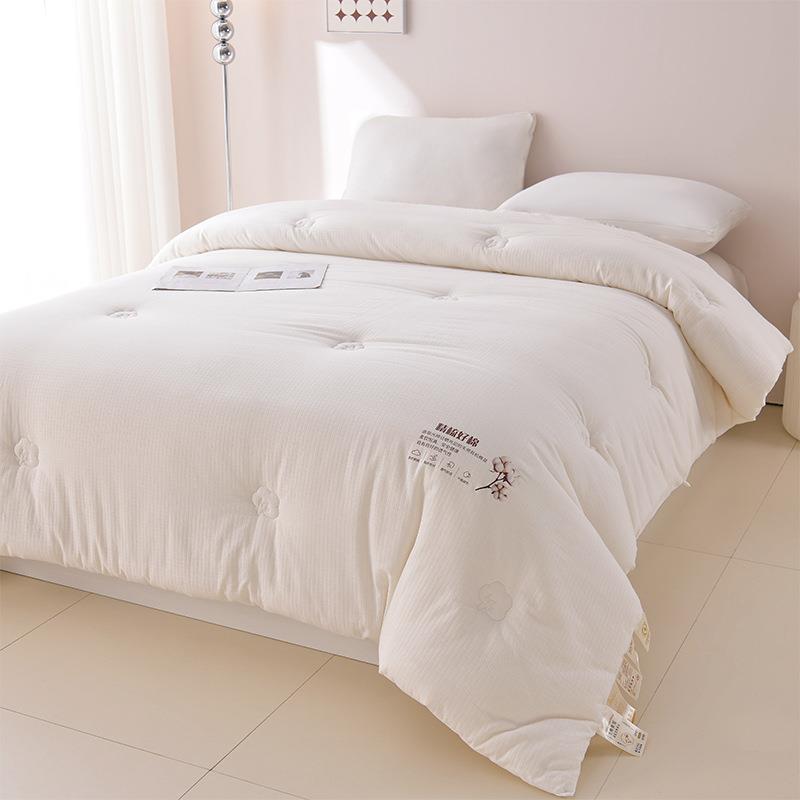 全棉冬被纯春被棉花冬被子被芯秋长绒棉被子花TCS单棉双人加厚冬