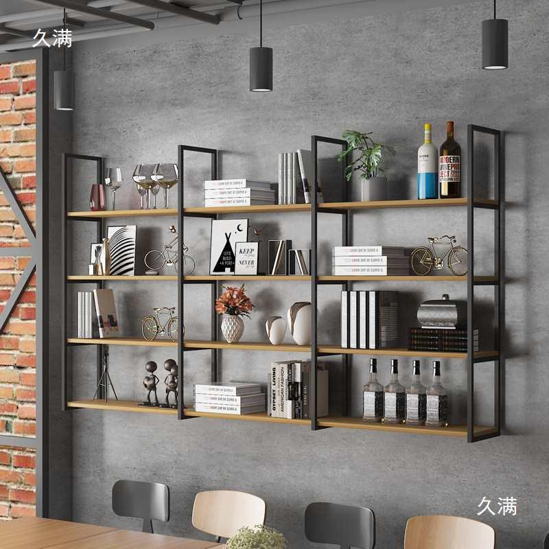 tj#u+hj#墙上置物架架铁多艺壁挂示架层货架简约工业风吧台酒架书