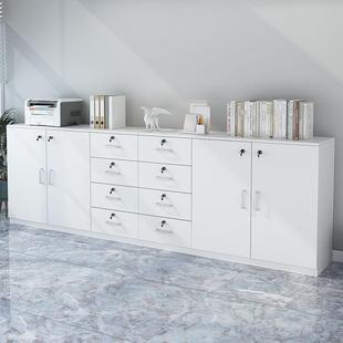 件柜子资料柜带锁抽头屉木质矮文柜床置物P4697058柜办公储室收纳