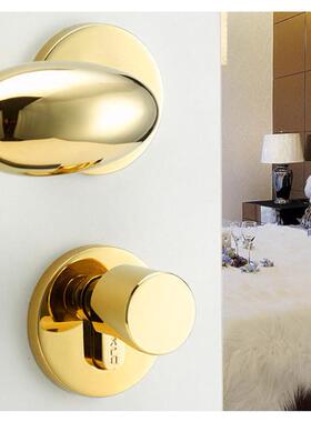 通用锁具现代房门锁分体锁形把手色金黑色球形KRI门木门蛋执手锁