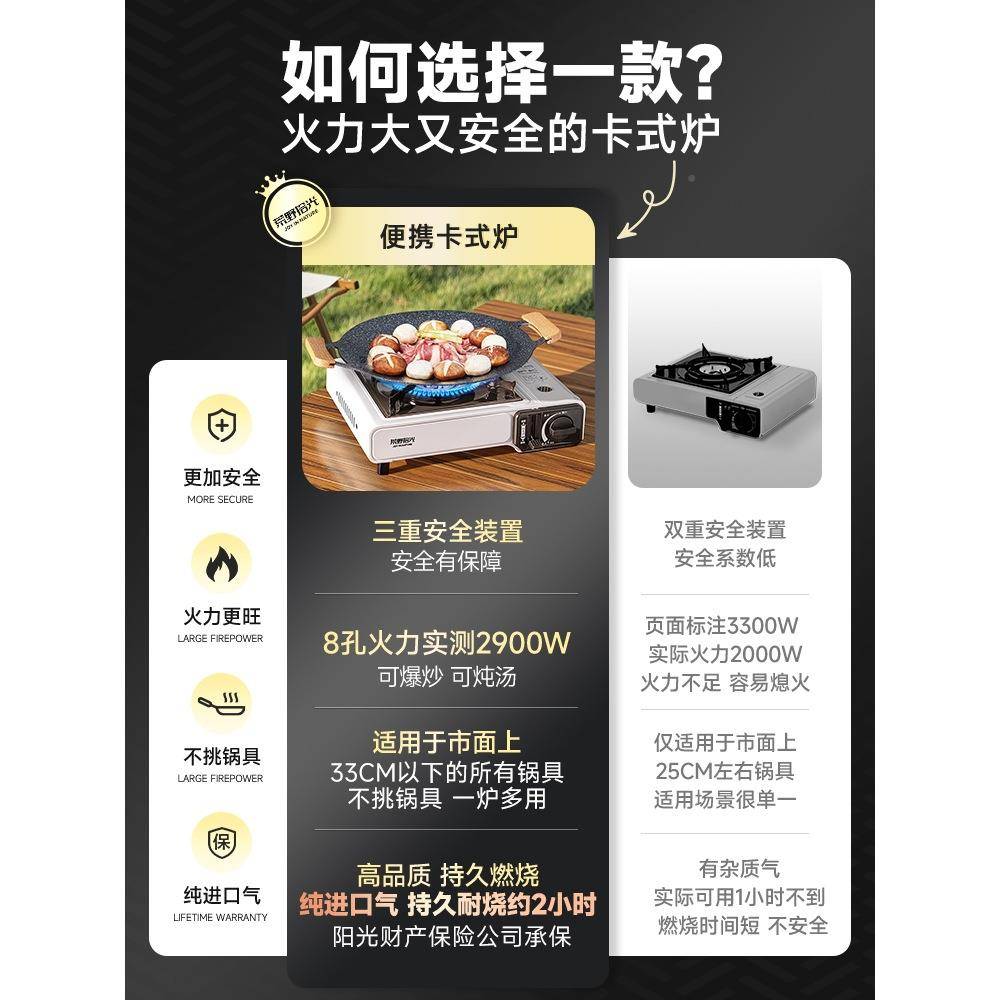 卡卡式炉升式户外便携式野外具炉具炉灶露煮茶炉营炊炉瓦斯卡磁卡