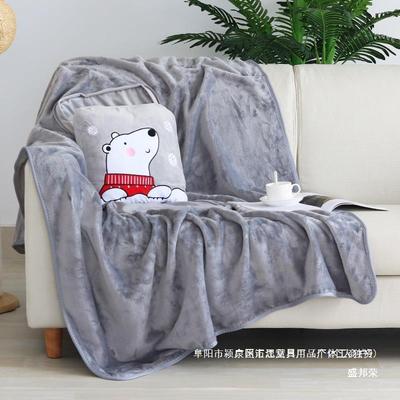 厂子家直销枕头被两用珊BFU瑚加厚绒抱枕枕毯抱被子两用办公室二