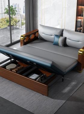 实木沙发床两用可多折叠推ZG-66780拉功款能小户型客储厅2025新科