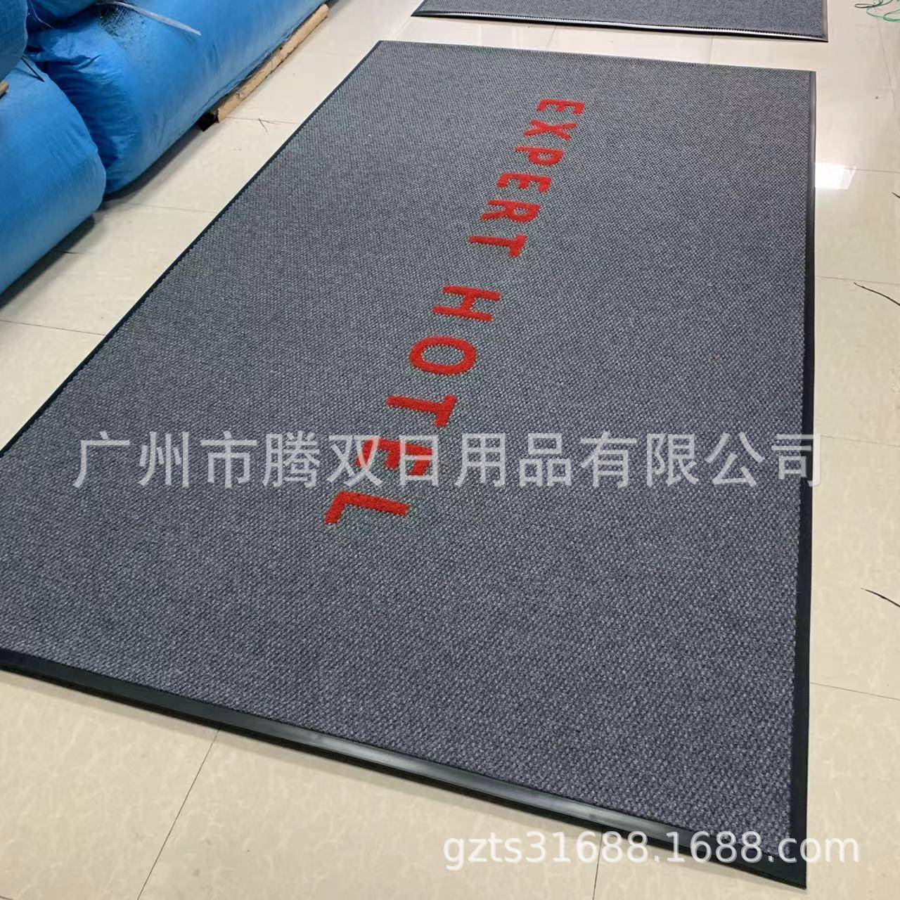 o纹萝一体成型log垫菠尼龙毯面厚TS15菠萝纹PVC底餐厅地毯