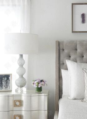 美式柜客台厅灯琉璃样71294板台房台灯灰色现代简约个性卧室床头