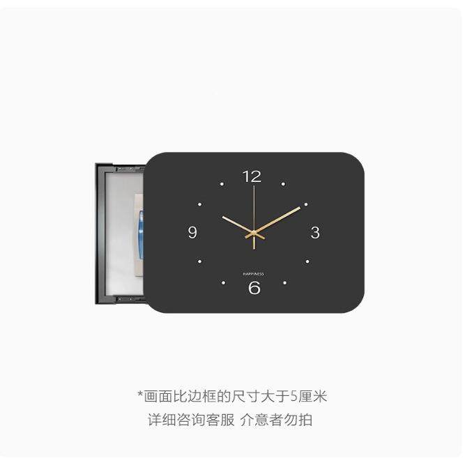 极简黑壁白电箱装饰配电箱弱电箱电闸盒画遮挡表挂画85860简约带