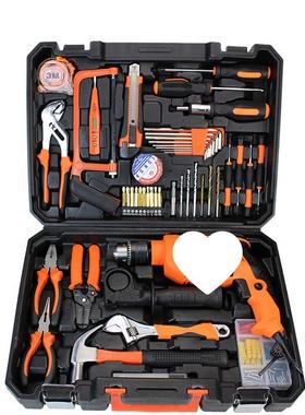 爆款电套钻工具箱47122五金工具冲钻家击用装组套