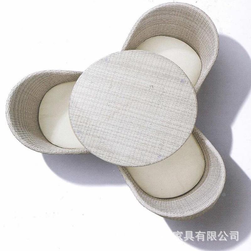 户外藤编合桌椅组花园咨询客服庭院阳台仿藤椅子家创意椅休闲藤三